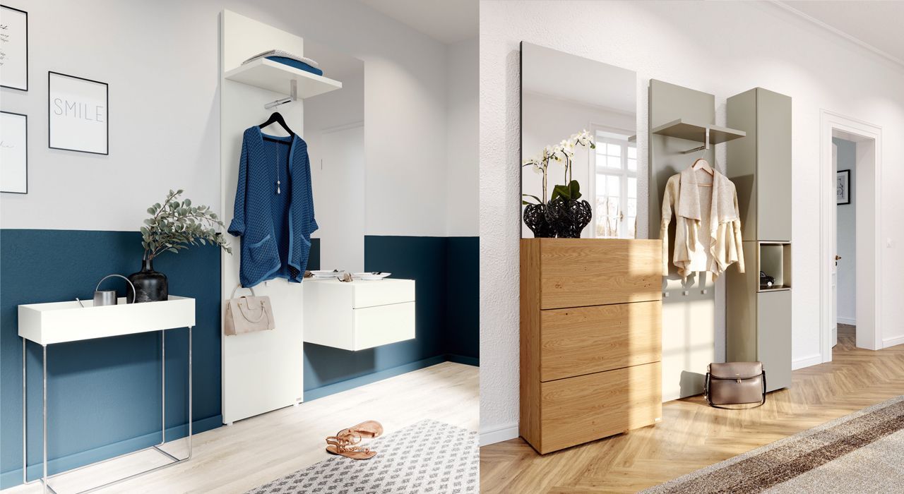 Luxury Cloths hanging and shoe storage furniture for entrance in Marbella and estepona