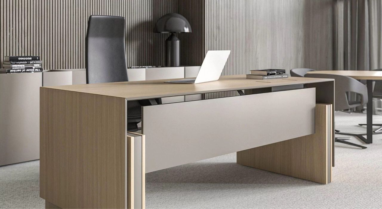 Narbutas Luxury high end desks with storage available in Marbella and Estepona Spain.