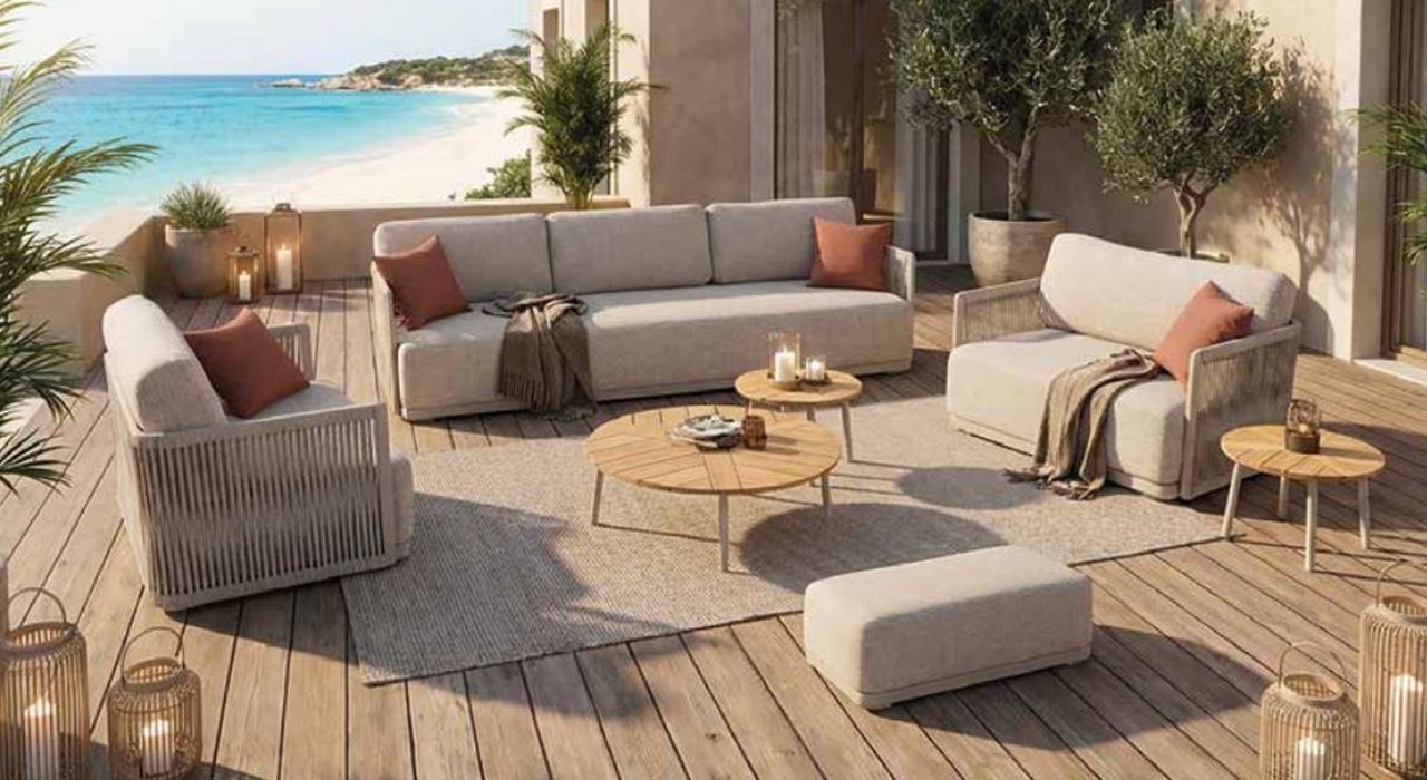 Outdoor terrace furniture in Marbella and Estepona Costa del Sol Spain.