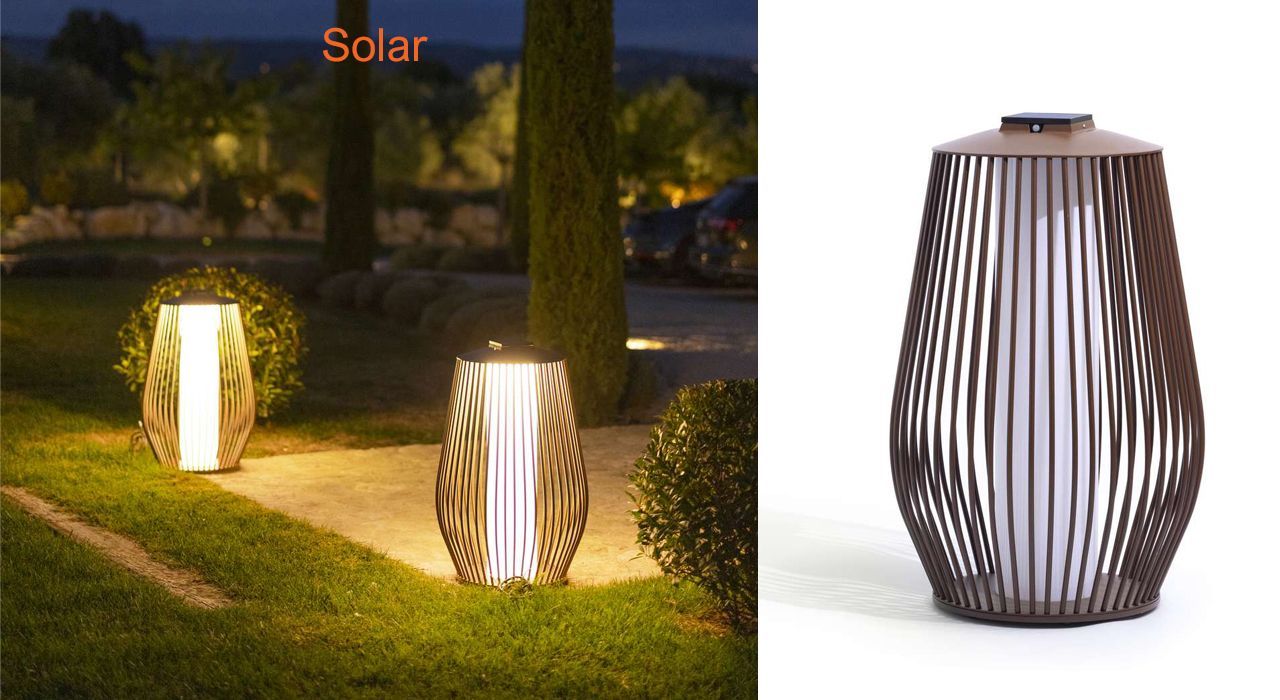Solar garden or terrace lighting in Marbella and Estepona.