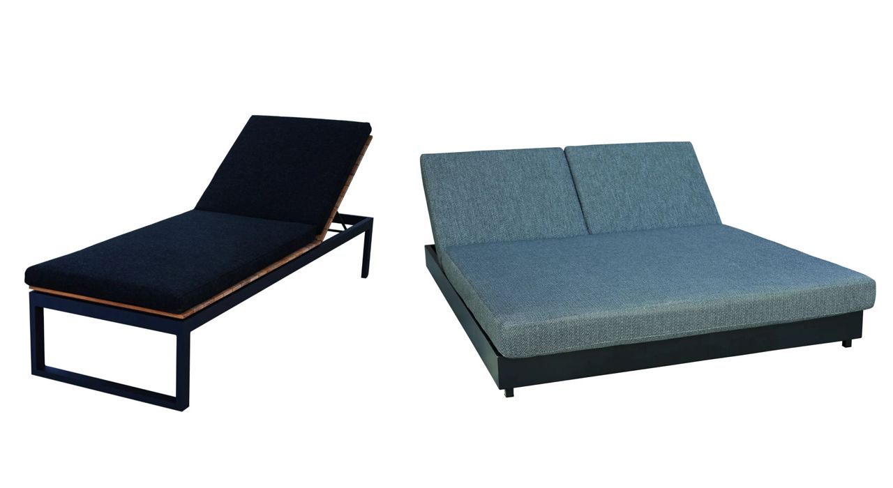 Outdoor sunbeds in Marbella and Estepona.