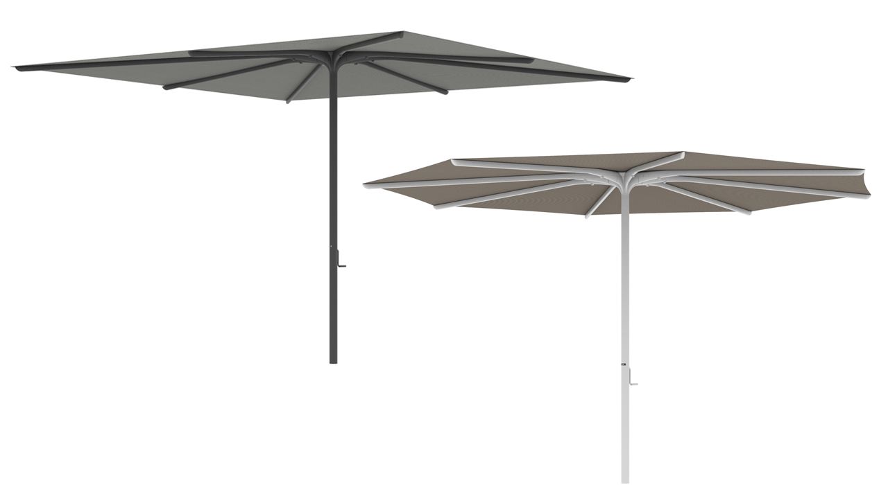 Parasols and umbrellas in Marbella and Estepona.