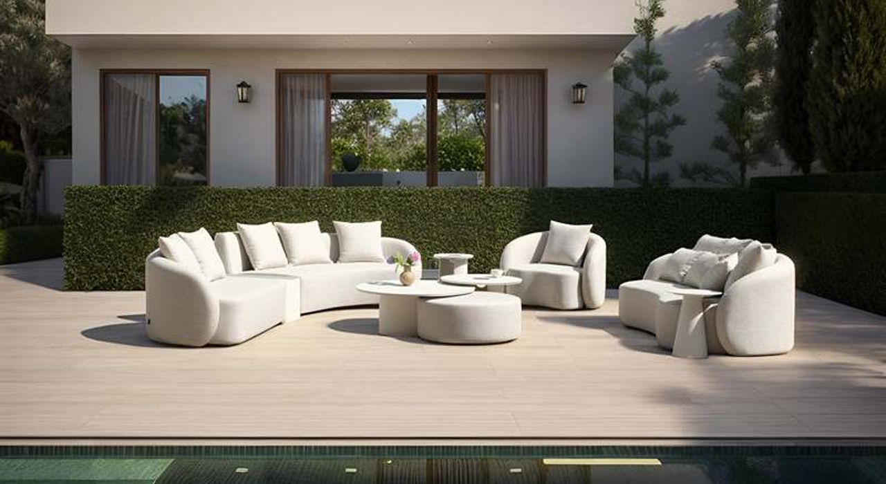 Outdoor terrace furniture in Marbella and Estepona Costa del Sol Spain.