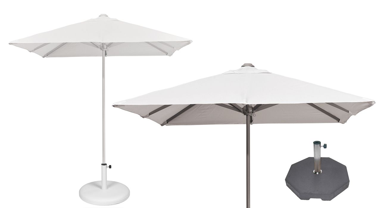 Parasols and umbrellas in Marbella and Estepona.
