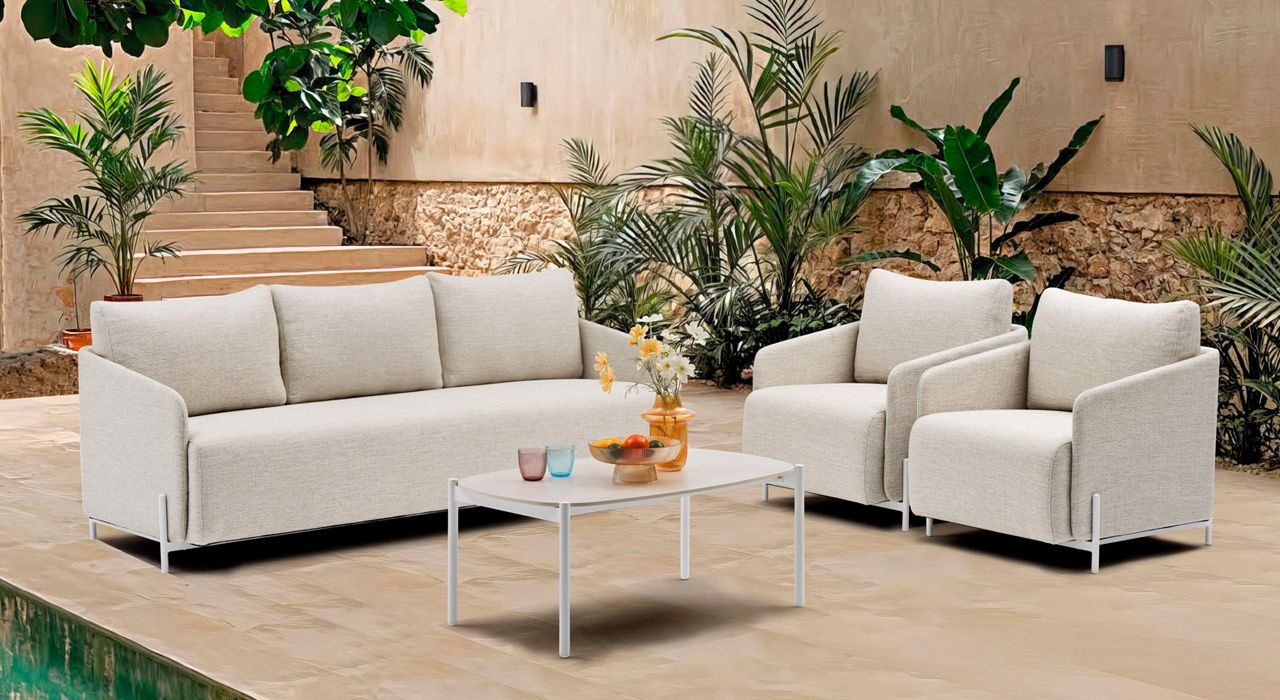 Outdoor terrace furniture in Marbella and Estepona Costa del Sol Spain.