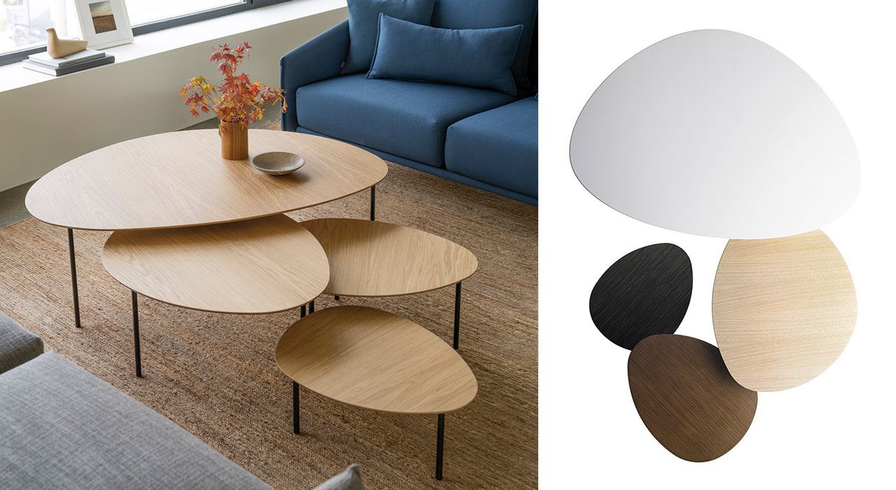 Designer coffee table in a contemporary living room interior in Marbella