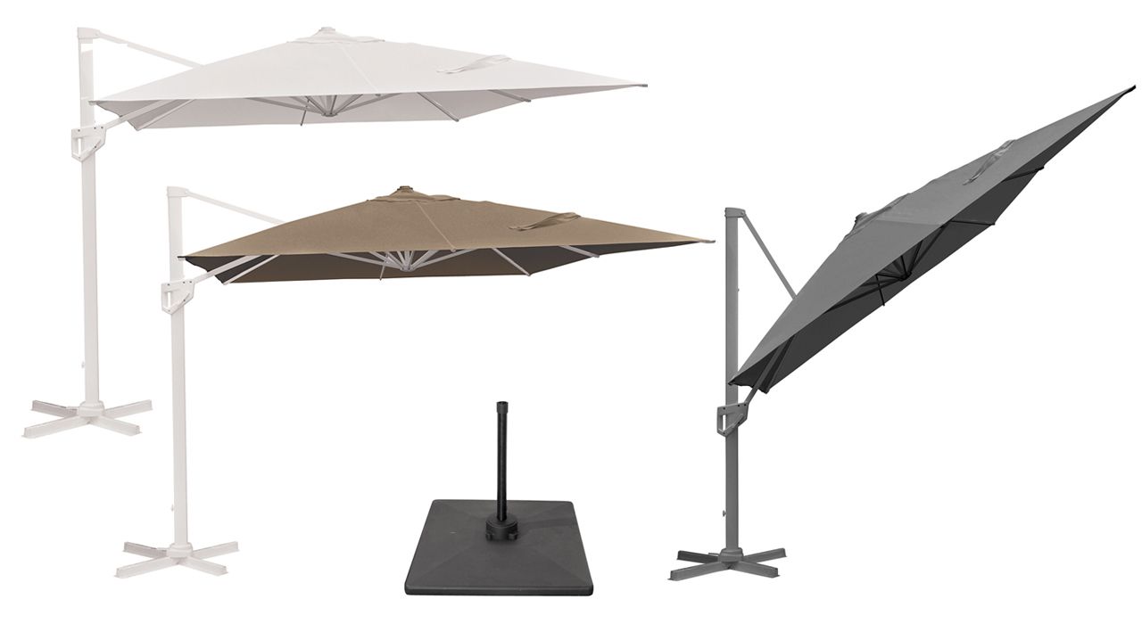 Parasols and umbrellas in Marbella and Estepona.