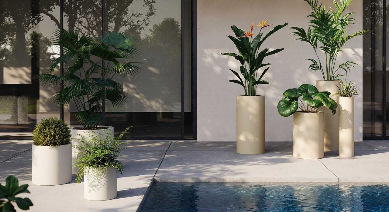 luxury garden and terrace vases or pots for sale in Marbella and Estepona, Spain