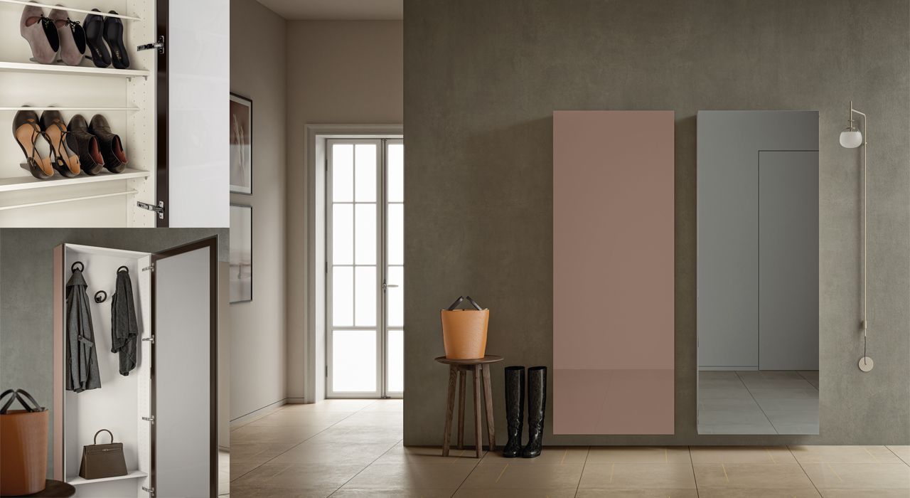 Dall Agnese Birex shoe storage furniture for hallways and entrances in Marbella and estepona.