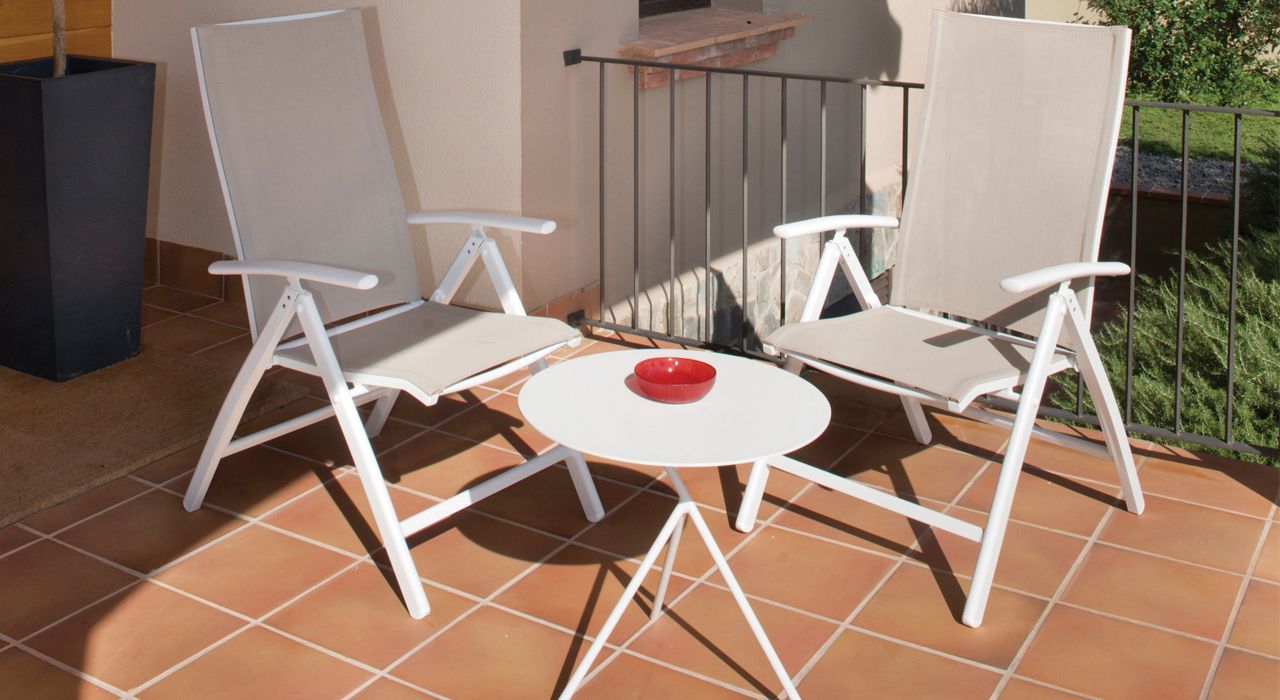 Outdoor terrace furniture in Marbella and Estepona Costa del Sol Spain.