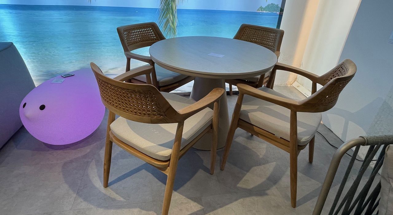 Outdoor furniture display in VIP Environment showroom Marbella Estepona