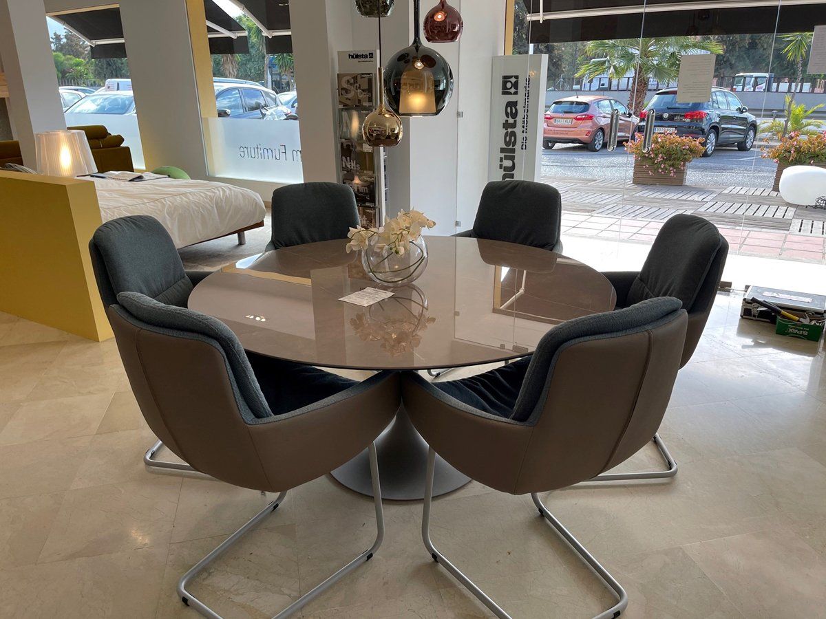 Luxury furniture showroom display at VIP Environment in Estepona