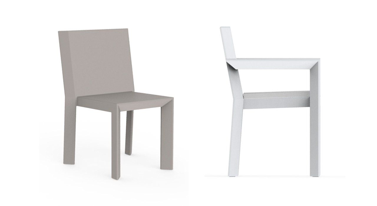 Vondom Frame Outdoor dining chair and Outdoor dining armchair. Perfect for garden and terrace dining and outdoor entertaining.
