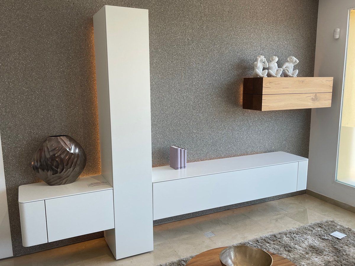 Modern living room furniture display in VIP Environment showroom Marbella Estepona
