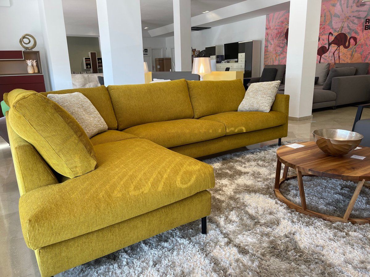 Modern living room furniture display in VIP Environment showroom Marbella Estepona