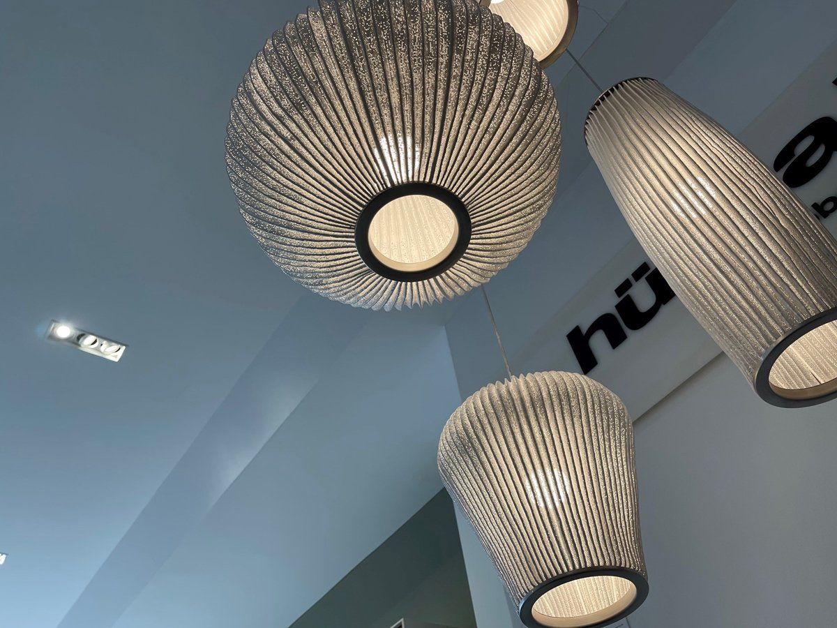 Modern lighting display in VIP Environment showroom Marbella Estepona