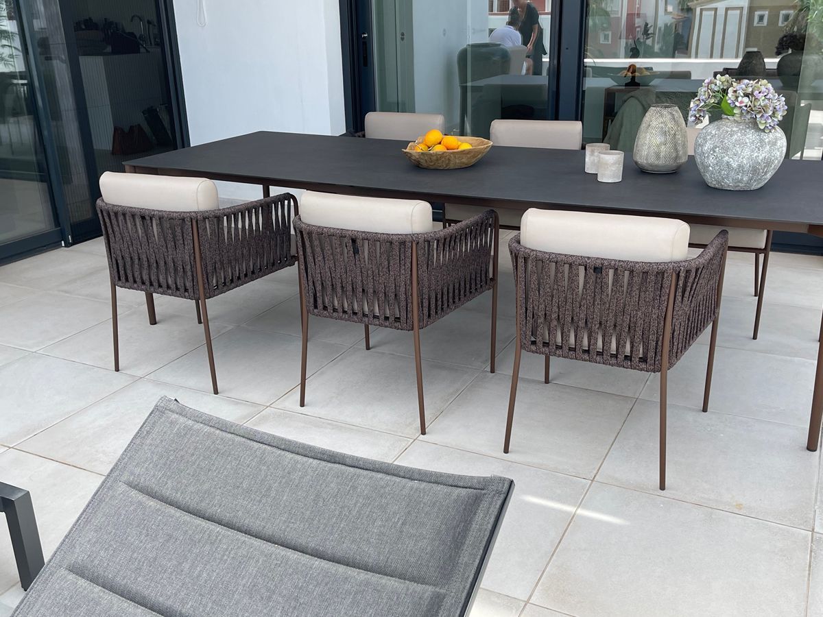 Modern luxury terrace furniture design project in Estepona