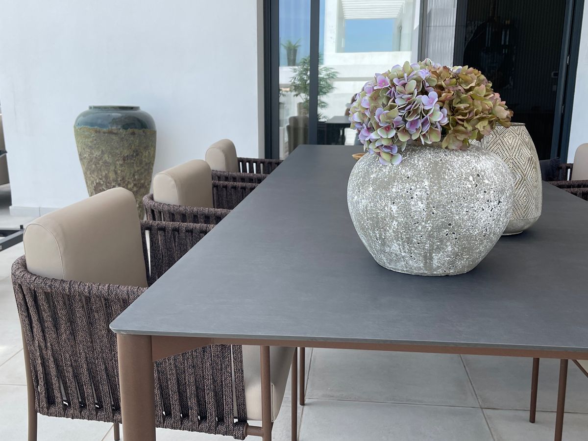 Modern luxury terrace furniture design project in Estepona