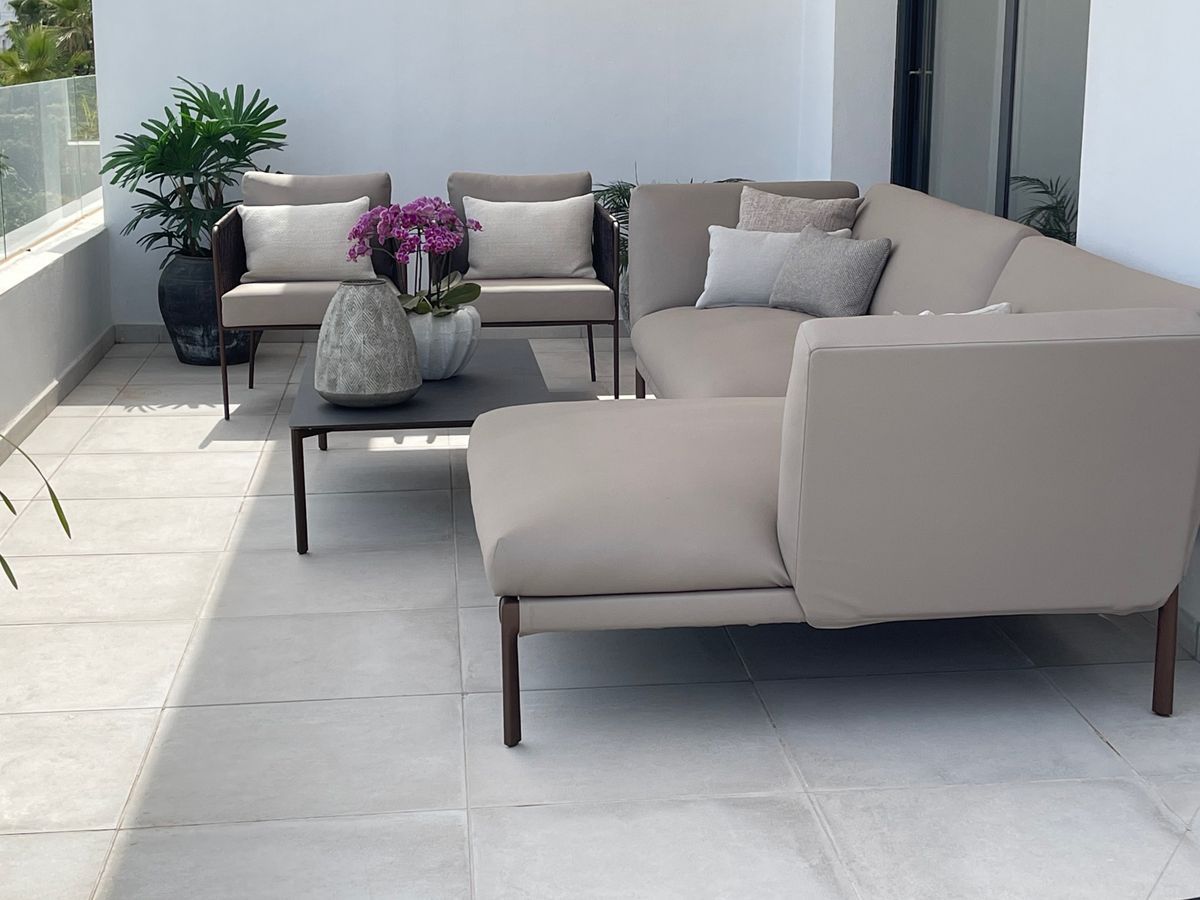 Modern terrace furniture design project in Estepona