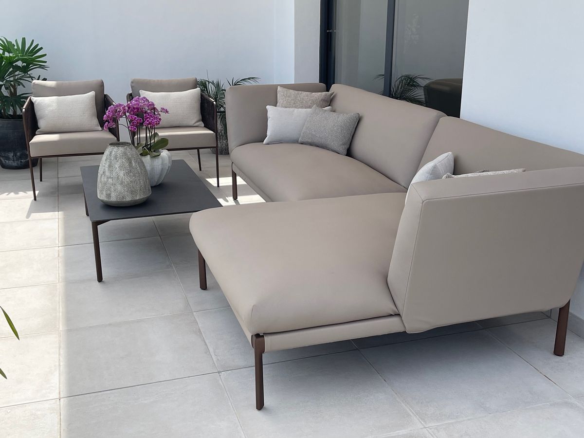 Modern luxury terrace furniture design project in Estepona