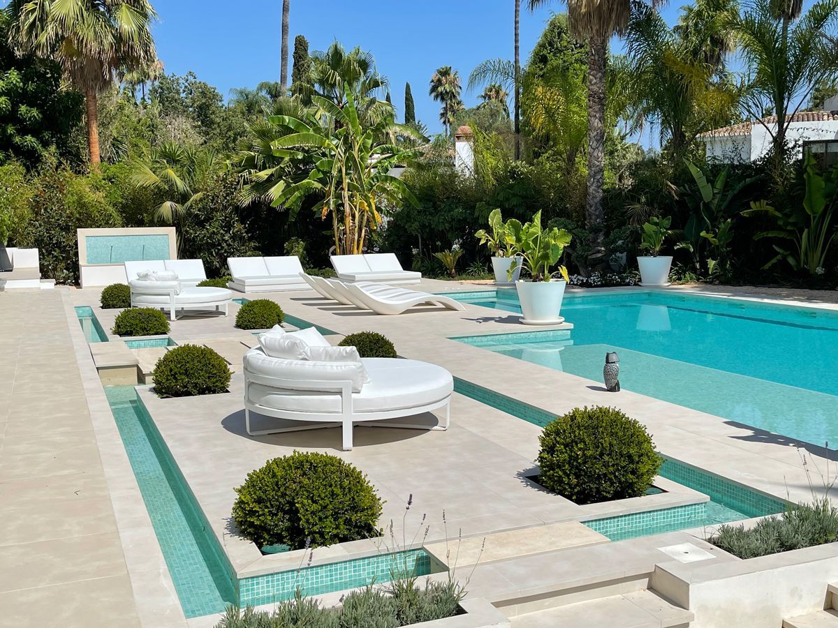 Modern terrace furniture design project in Marbella