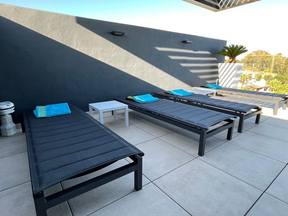 Modern terrace furniture design project in Estepona