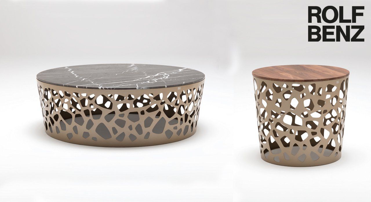 Round designer coffee table ideal for small and open-plan living spaces