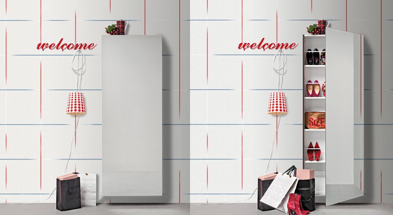 Dall Agnese Birex shoe storage furniture for hallways and entrances in Marbella and estepona.