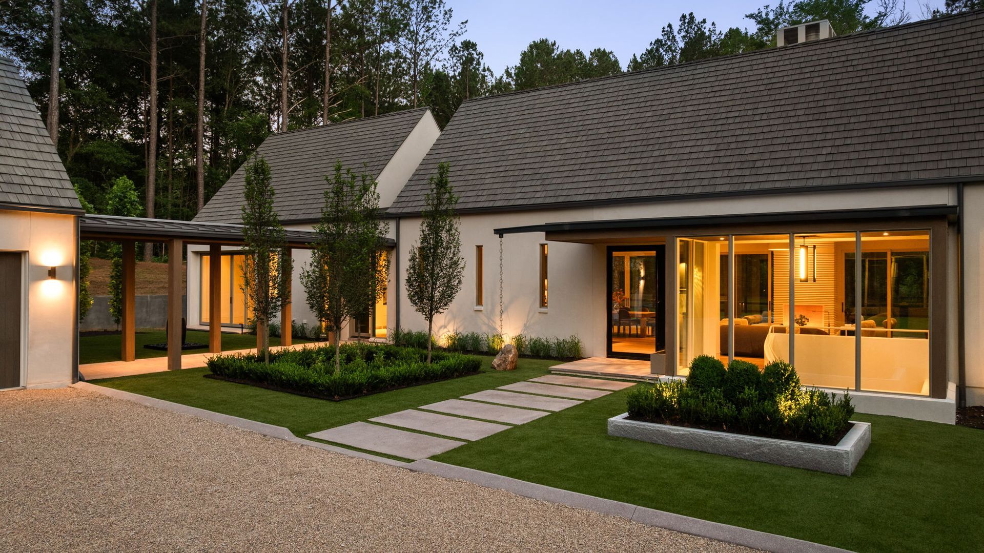 3 Sardis Trail exterior at twilight