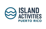 Island Activities Puerto Rico logo with teal wave icon and navy text
