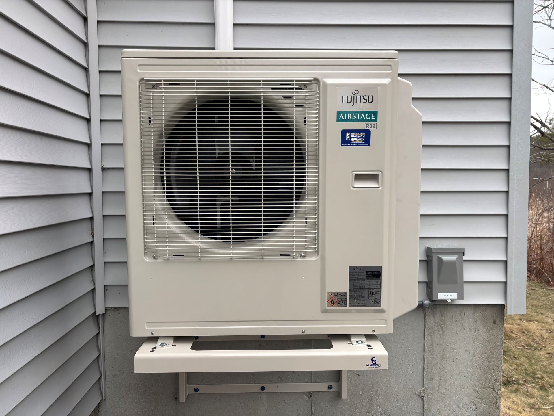 Air source heat pump installation