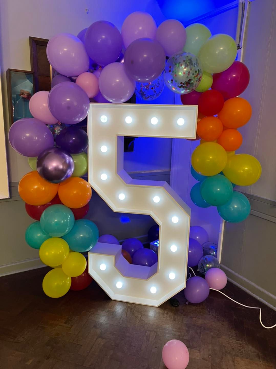 Giant 5ft LED numbers for hire, Bournemouth
