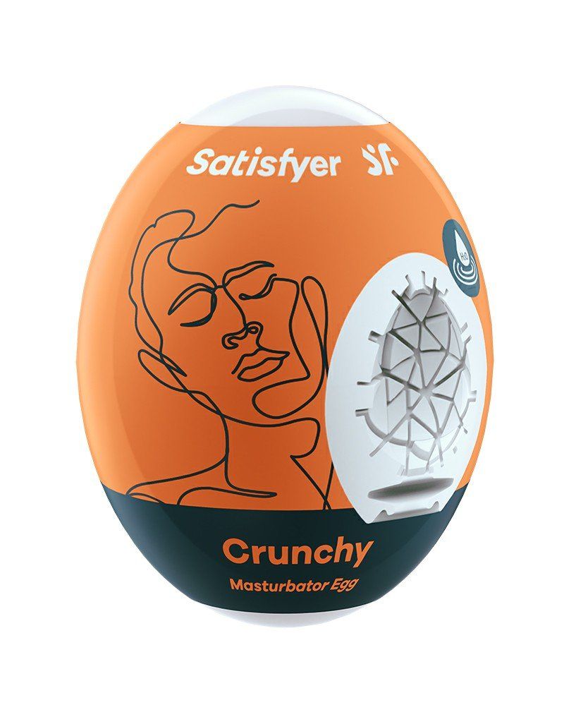 Met het Satisfyer Masturbator Egg zit je altijd goed. Het Masturbator Egg is bedoeld voor eenmalig gebruik: het ontwerp is eivormig, discreet en daarom ideaal als snelle oplossing onderweg. Het innovatieve materiaal van de eieren is flexibel, hydroactief TPE, dat kan worden bevochtigd met een kleine hoeveelheid water of spuug en zo voor soepel genot met een glad gevoel zorgt. Beleef maximaal plezier zonder extra glijmiddel.
Dankzij de stijgende, gegroefde spiraalstructuur kan je penis genieten van een bijzonder sensuele, intense stimulatie.