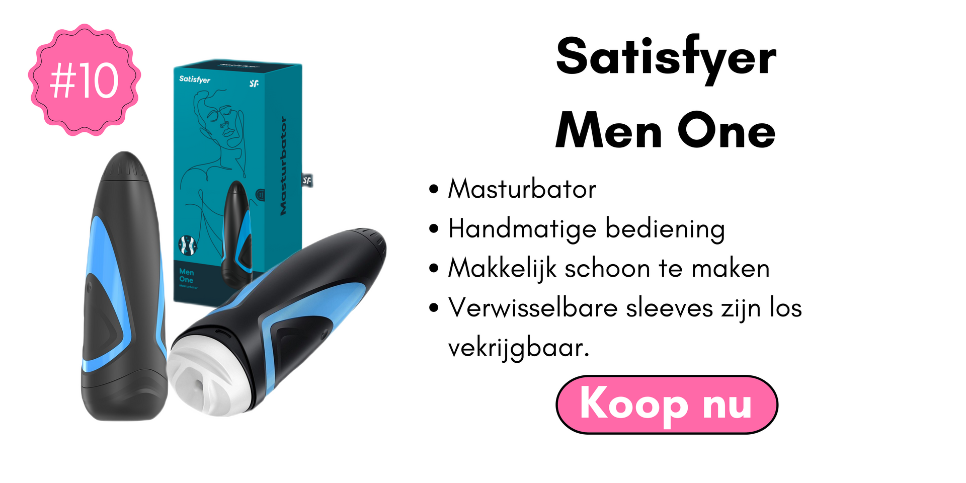 De Satisfyer Men: Een revolutie op het gebied van masturbatie en zelfbevrediging. Met zijn sportieve design bezorgt deze Satisfyer Men jou adembenemende orgasmes. Hoe het voelt? Als een unieke mix van vaginale en orale sex! Dit komt dankzij de unieke pomp waarmee je de gewenste spanning in de sleeve kunt instellen. De Satisfyer Men werkt zonder batterijen en is altijd klaar voor gebruik wanneer jij dat wilt. Volgens Rocco Siffredi, een bekende Italiaanse pornoster, -producer en regisseur, zorgt de Satisfyer Men voor de lekkerste orgasmes bij mannen ooit!