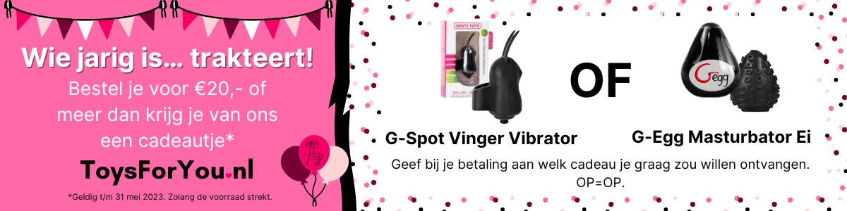 Iedere klant krijgt een seksspeeltje bij zijn of haar bestelling.