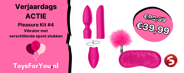 Pleasure kit nr. 4 vibrator met opzetstukken