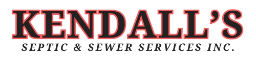 Kendall's Septic & Sewer Services Inc. logo with black bold text and red outline.