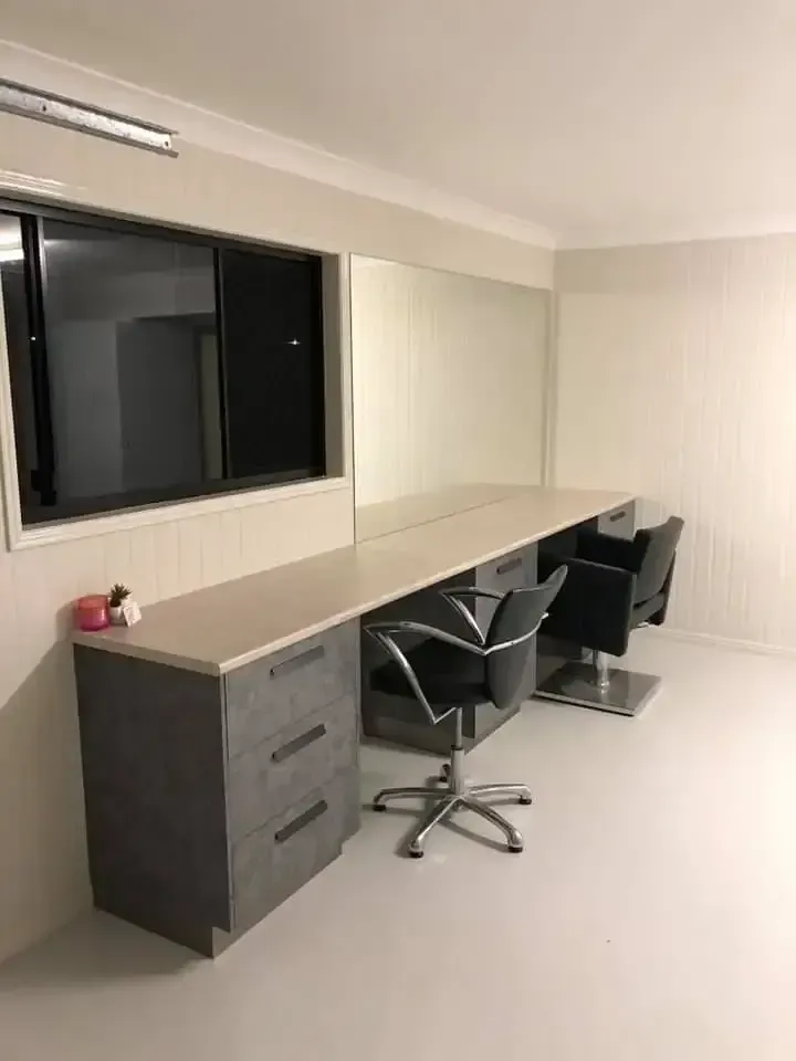 A Room With Two Chairs , A Desk And A Mirror — O'Donnell Cabinetmaking in Kawana, QLD