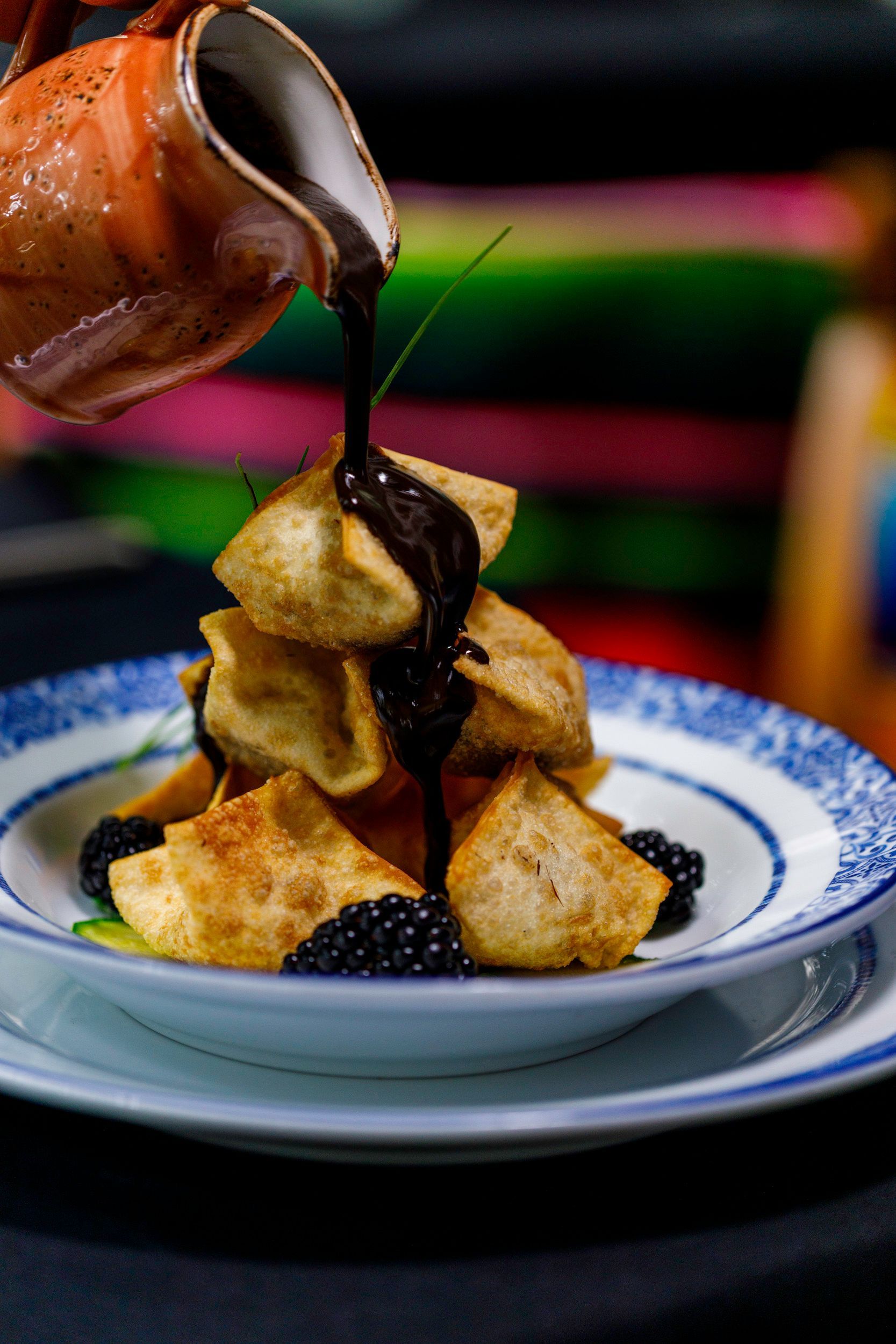 buñuelos rellenos de restaurantes Azul