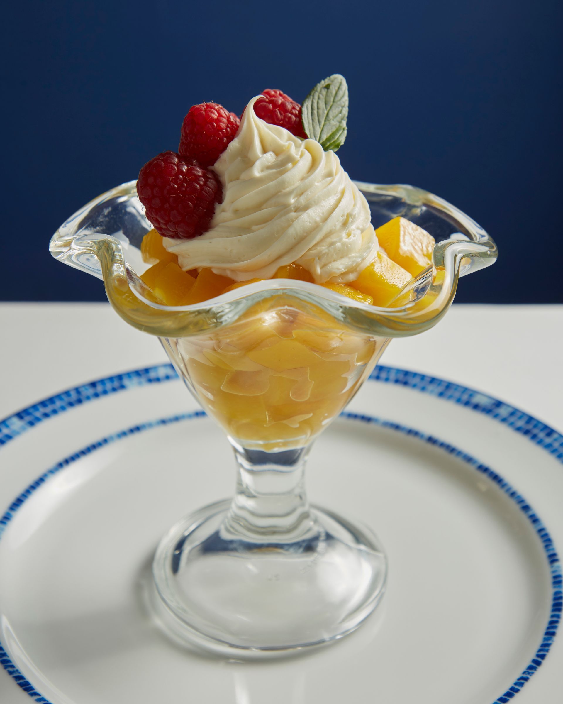 copa de mango fresco de restaurantes Azul