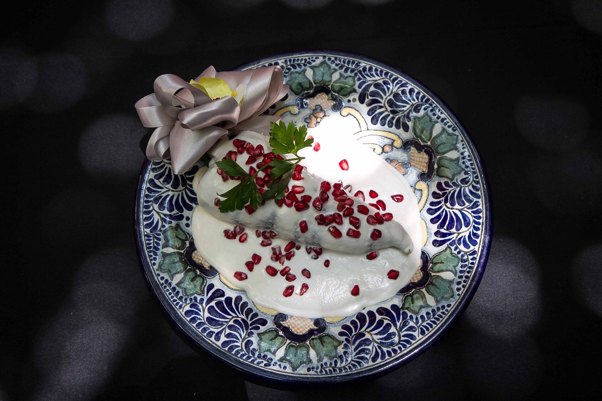 Chiles en nogada de restaurante Azul 