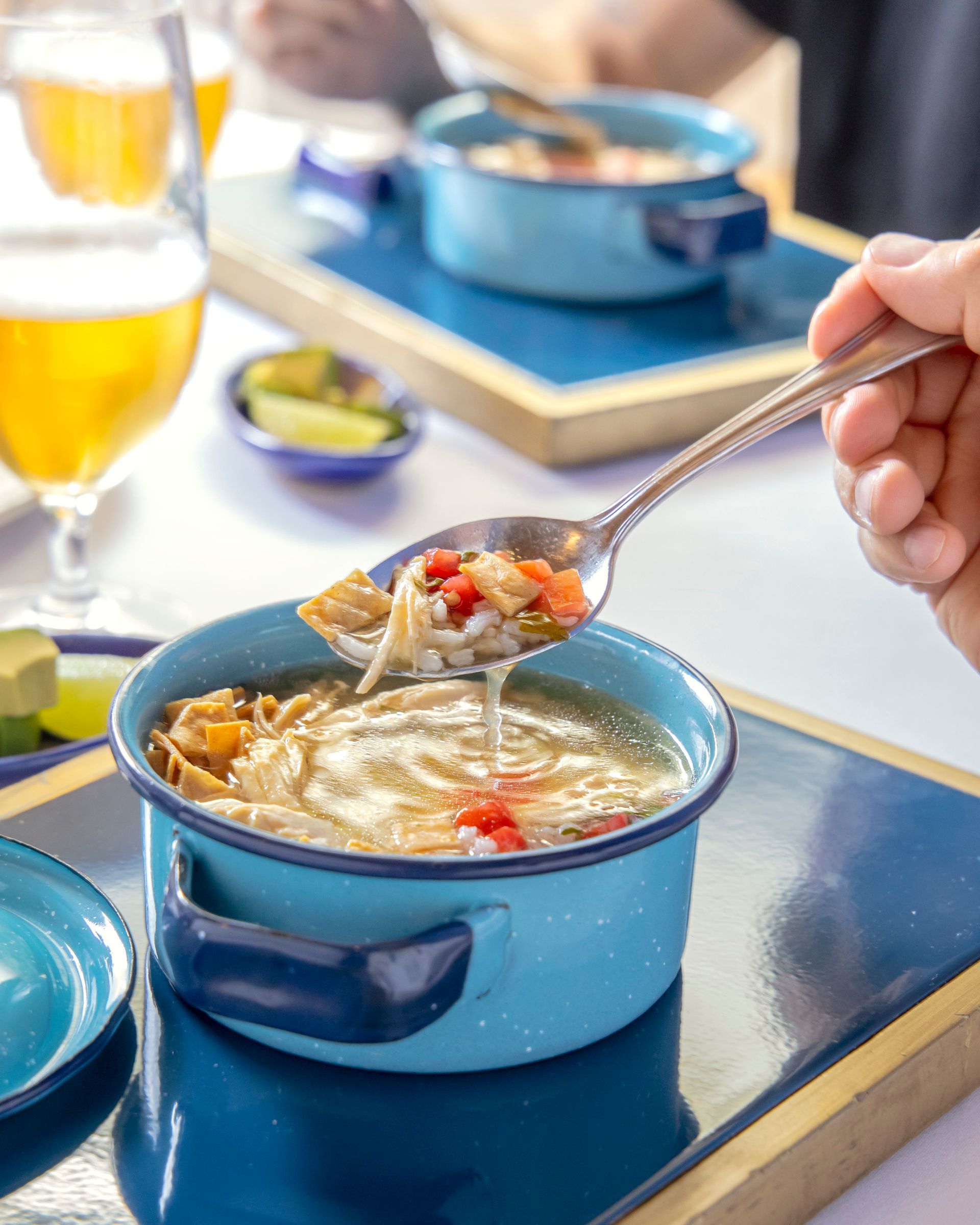 caldo ranchero de restaurantes Azul