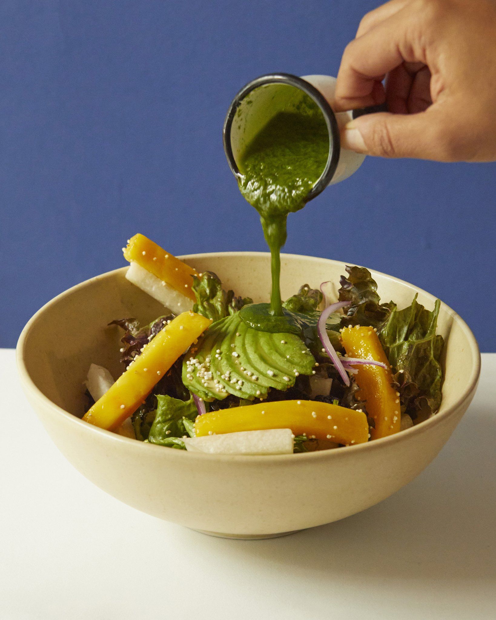 Ensalada de mango de restaurantes Azul