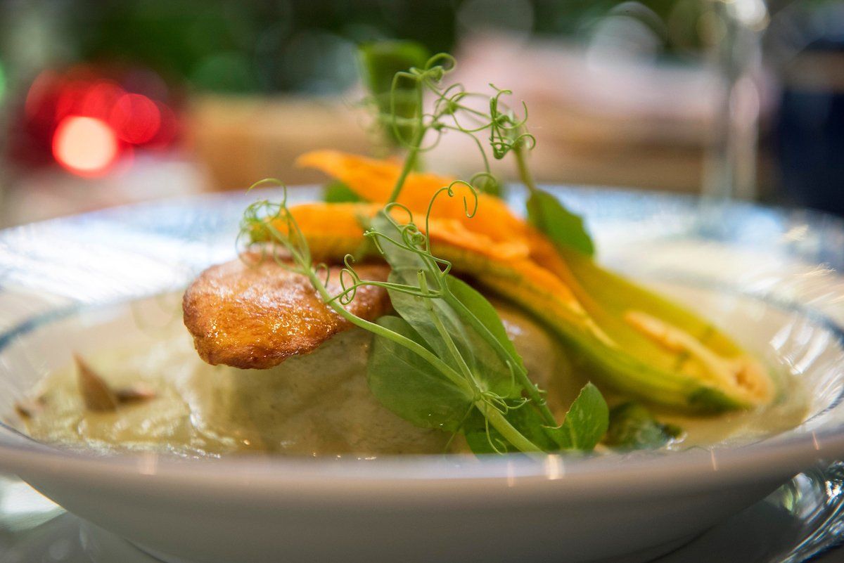 Plato gourmet ipian verde de atlixco de restaurantes Azul