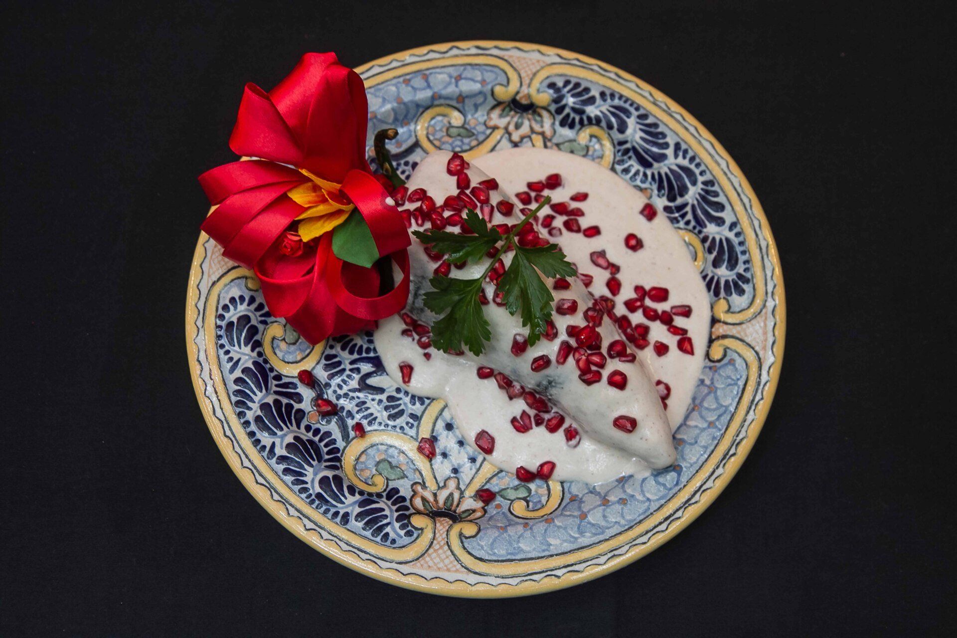 Chiles en nogada de restaurante Azul 