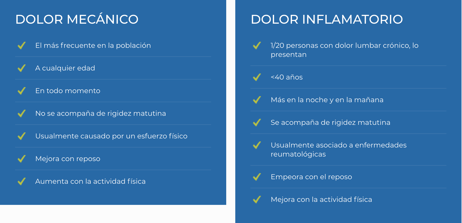 Una página azul con una lista de palabras en español.