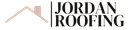 Jordan Roofing logo with tan roof icon and black text on a white background