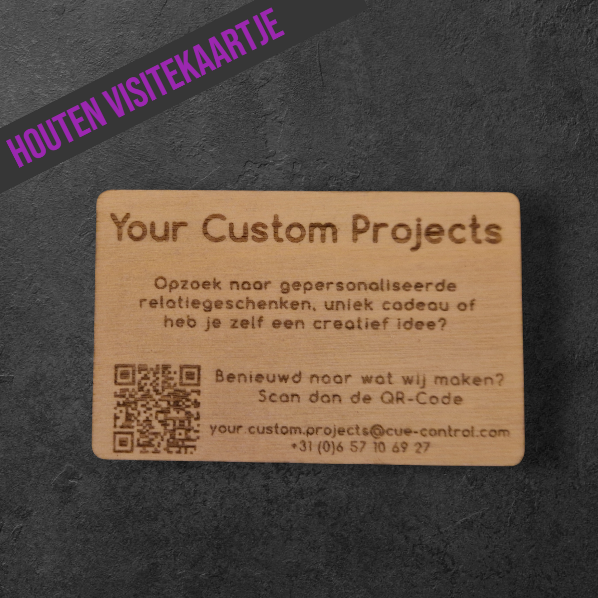 Visitekaartje (Hout)