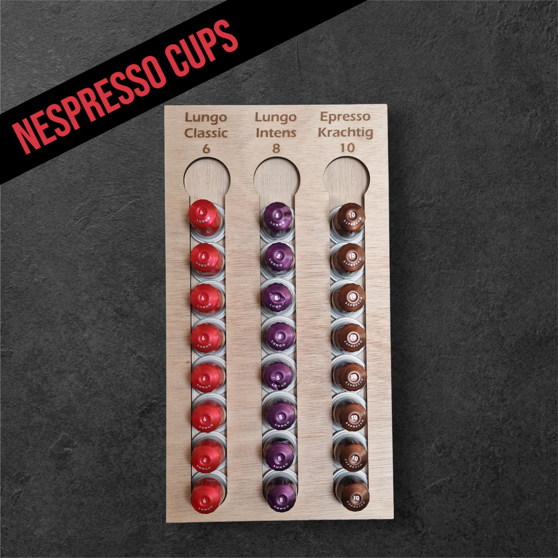 Nespresso Cup Houder incl. labeling