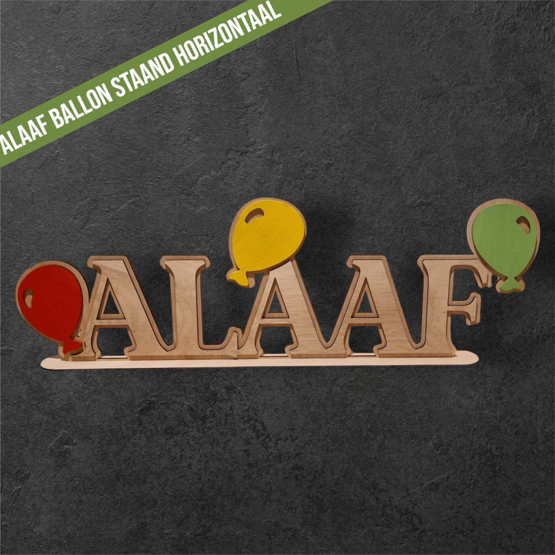 Alaaf met ballonnen - Horizontaal